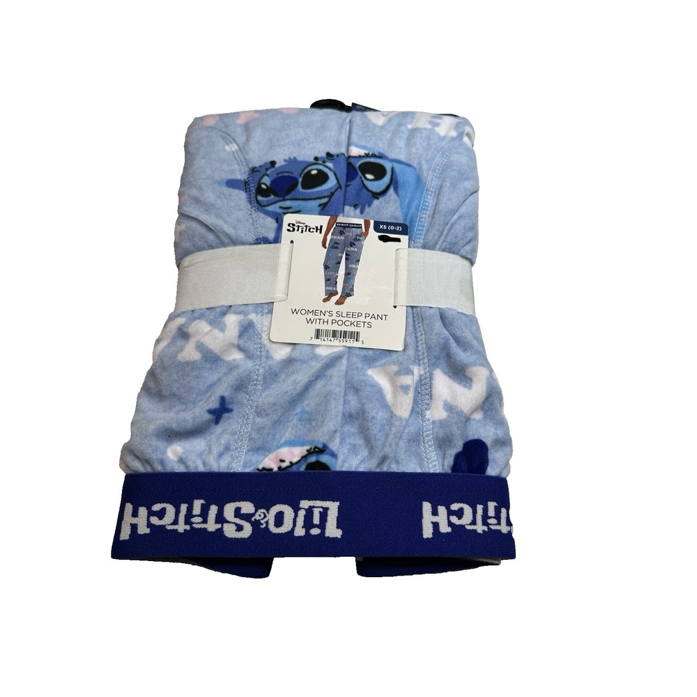 disney stitch lilo womens sleep pants with pockets size XS extra small 0-2
